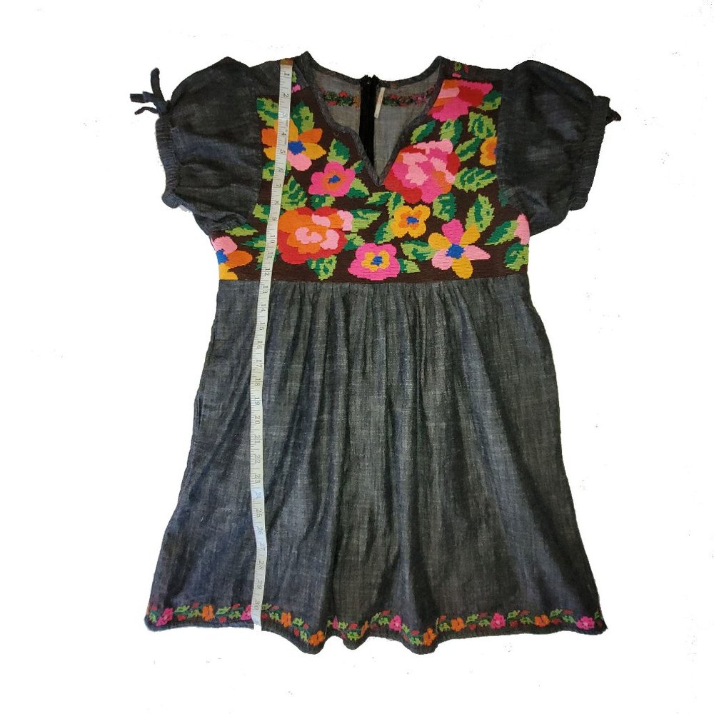 Free People Black Mini Dress with Floral Embroidery - Picture 9 of 9